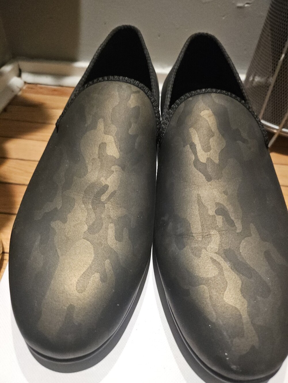 Aldo Black Matte Camo Slip-On Loafers
